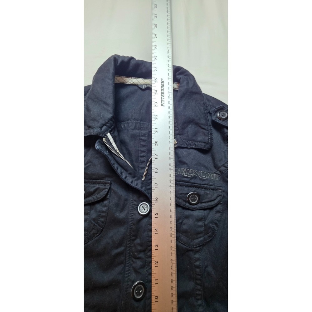 Vtg Fox Racing Riders Co Jacket M Black Cargo Military Utility Y2K Goth Grunge - Picture 5 of 13